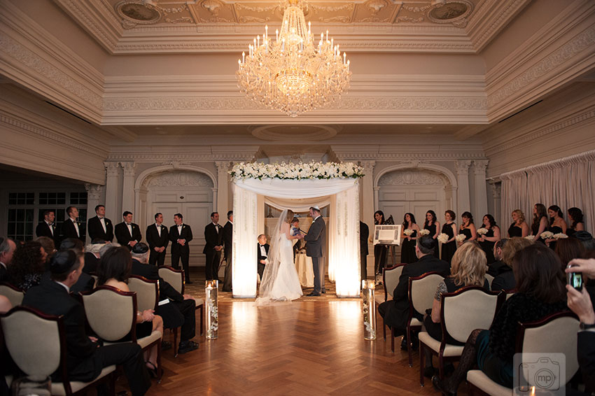 Wedding ceremony indoors at the Park Savoy in New Jersey.