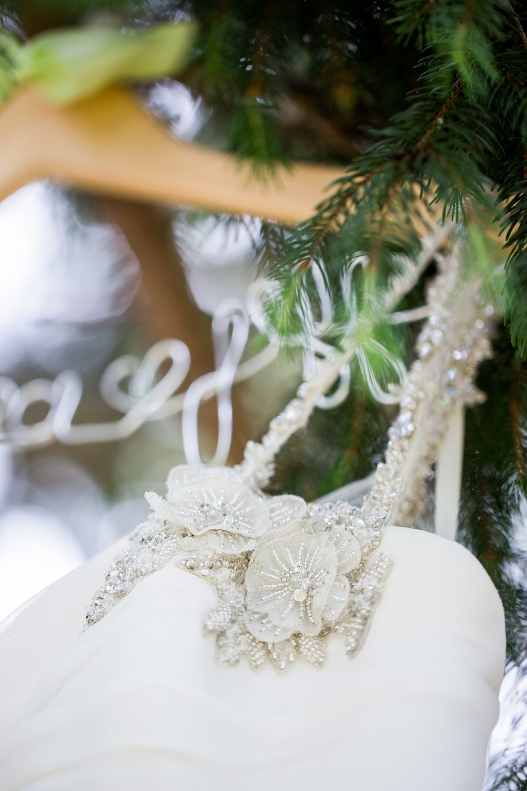 The bride wore a Hayley Paige gown for a wedding in the woods at Camp Getaway in Kent, CT. This summer camp wedding venue is close to NYC. Photographed by Mikkel Paige Photography. 