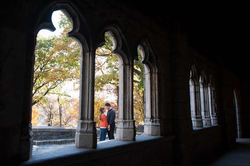 15-mikkelpaige-kristen_anthony-engagement-nyc_fort_tyron_cloisters_fall