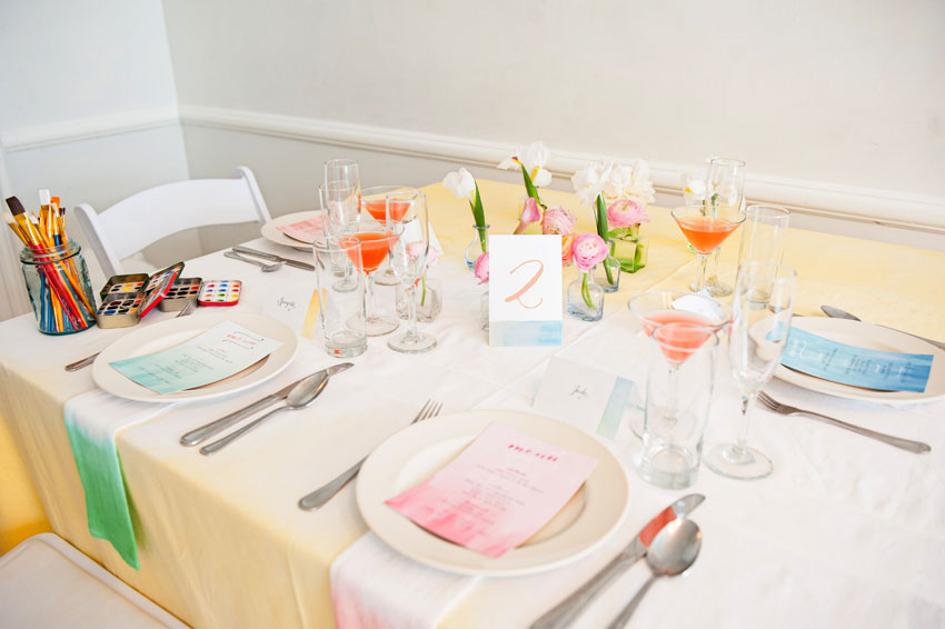 Mikkel Paige Photography | Watercolor Wedding Inspiration Shoot Featured on Wedding Chicks | Ici Restaurant | Brooklyn, New York
