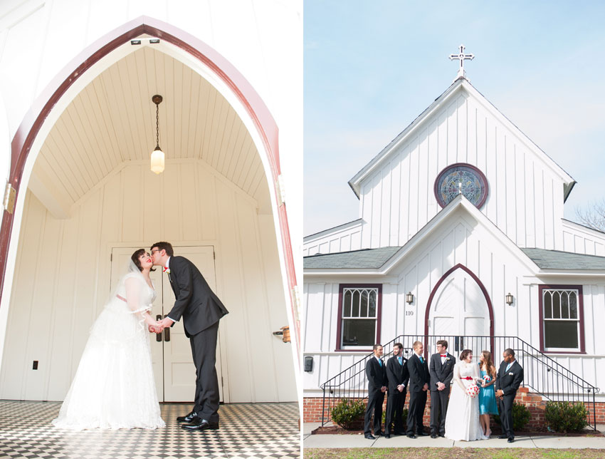 Red and Blue Bliss | Raleigh, North Carolina Wedding | Mikkel Paige Photography | All Saints Chapel