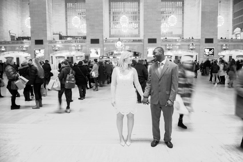 Intimate Grand Central Terminal wedding in New York City. Photos by NYC based destination wedding photographer Mikkel Paige Photography.