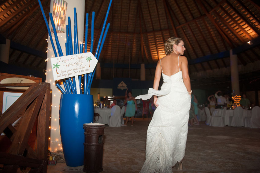 Caribbean Destination Wedding in Punta Cana, Dominican Republic at Larimar Resort. Photos by Mikkel Paige Photography. Cute signage adds to the occasion.