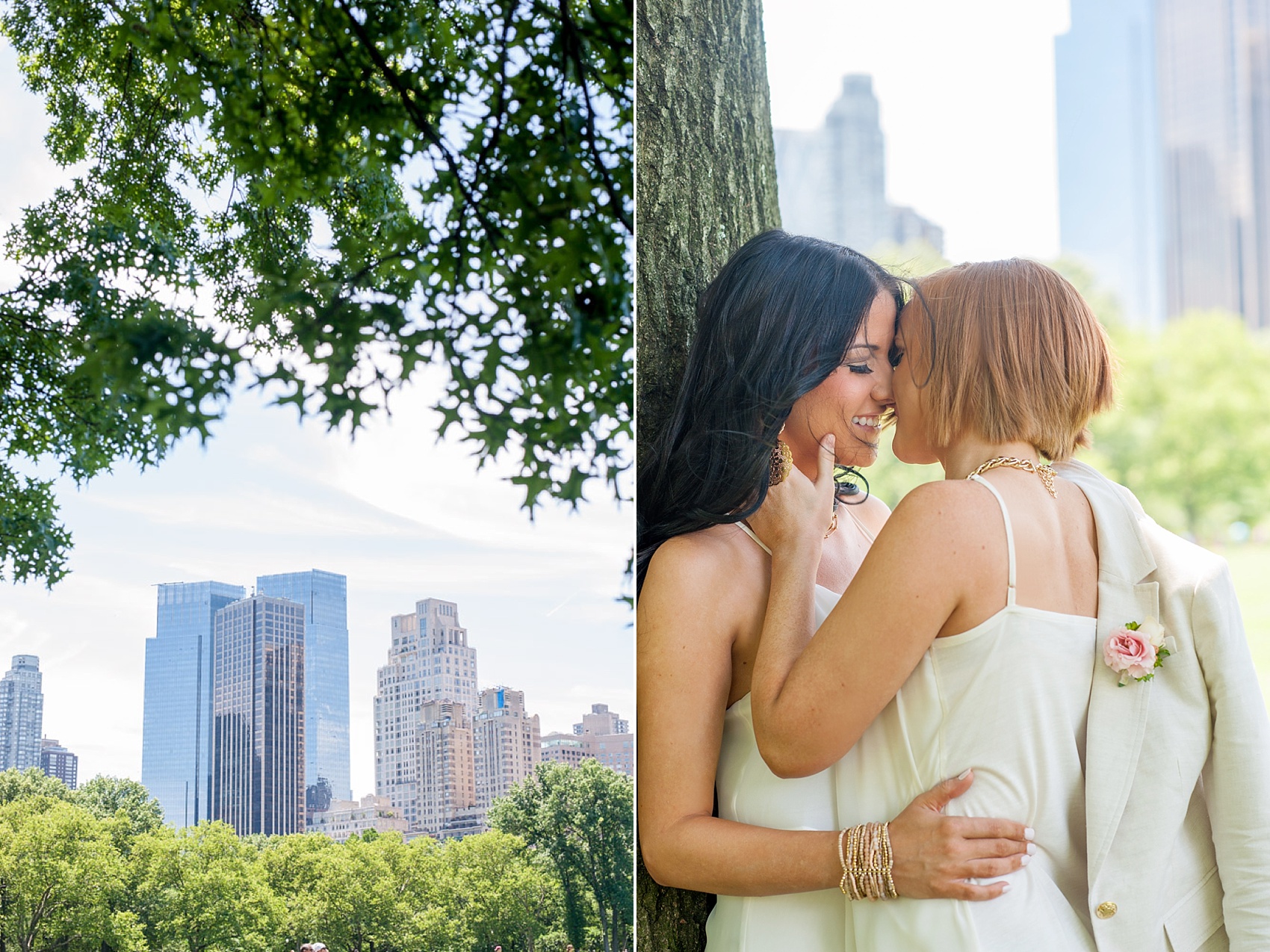 Central Park same sex elopement. Wedding photos by Mikkel Paige Photography. #nyc #centralparkelopement #samesexmarriage #equality #gayrights #equalrights #nycweddingphotographer #nycskyline