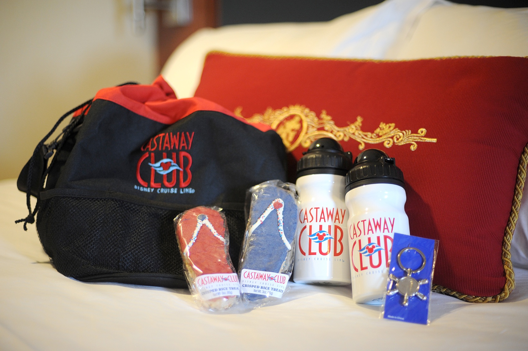 Disney Cruise Line, Disney Dream Wedding, Castaway Cay. DCL images by Mikkel Paige Photography. Castaway Club welcome bag.