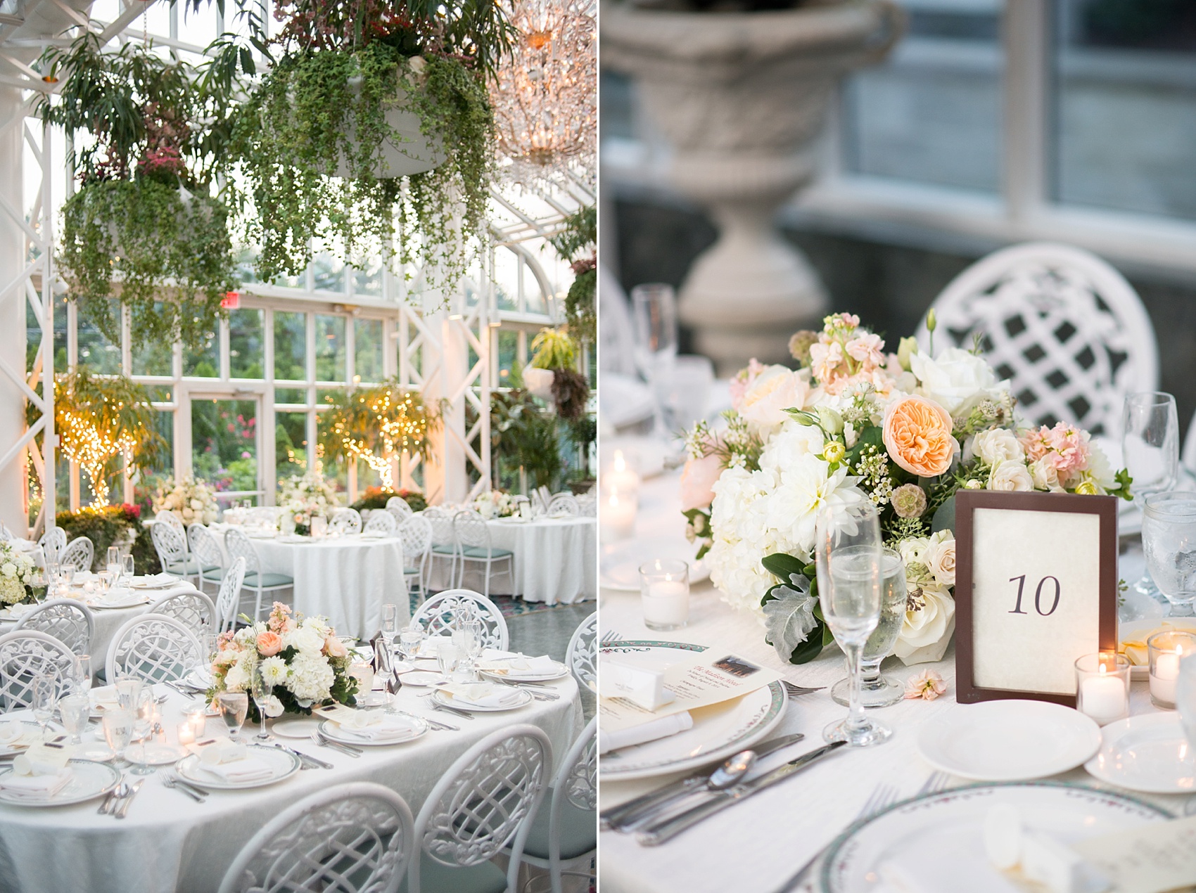 Wedding reception at the Conservatory at The Madison Hotel, New Jersey. Photos by Mikkel Paige Photography.