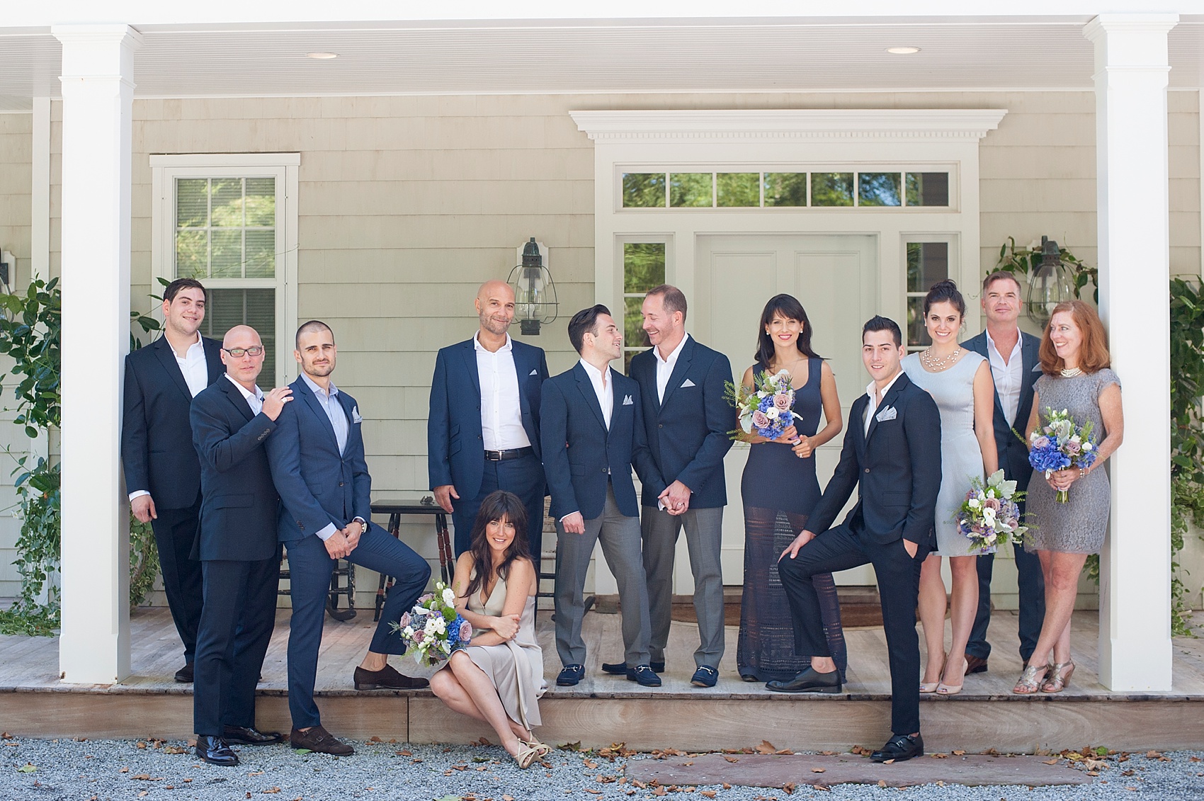 Hamptons, New York same sex wedding party photos at a private residence, by Mikkel Paige Photography.