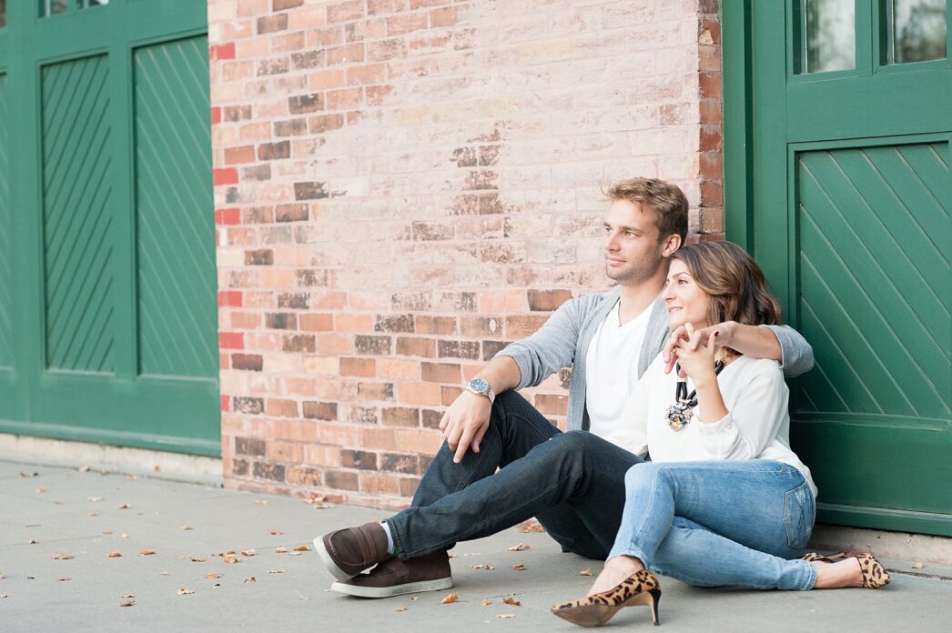 Jersey City waterfront engagement session by New Jersey wedding photographer, Mikkel Paige Photography.