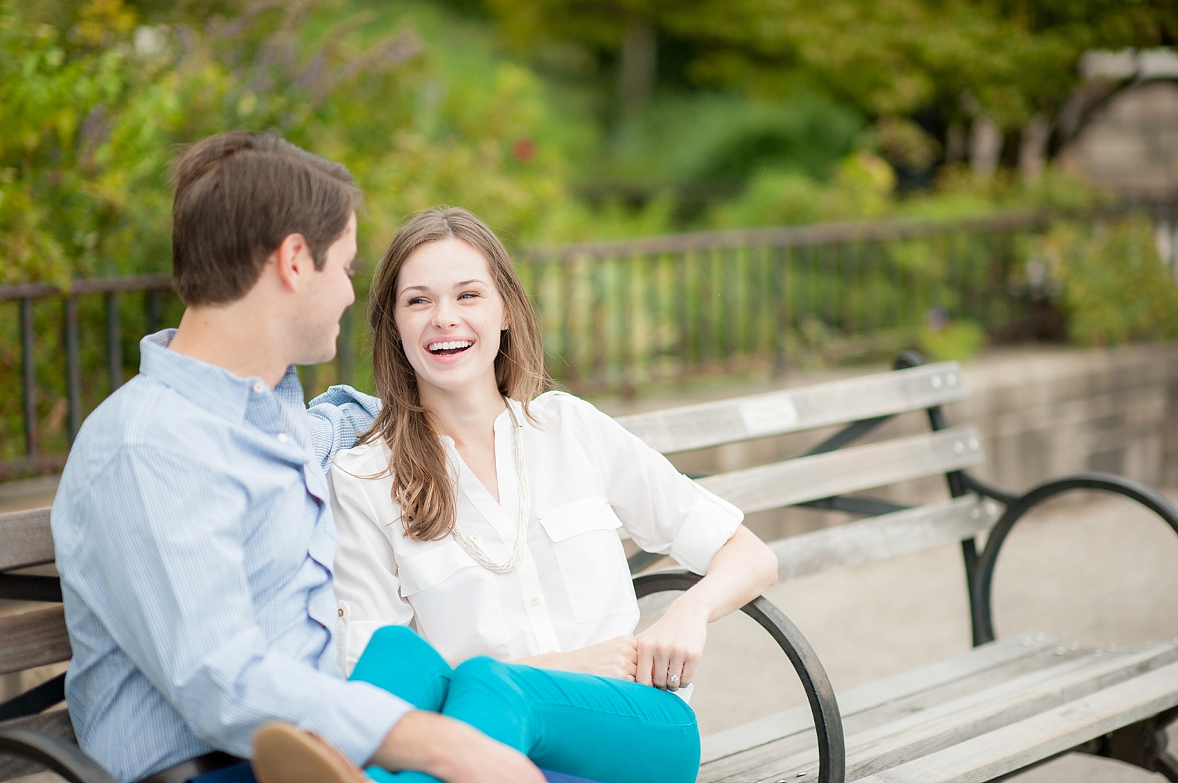 NYC engagement photos by Mikkel Paige Photography at the Upper East Side's Carl Schurz Park.