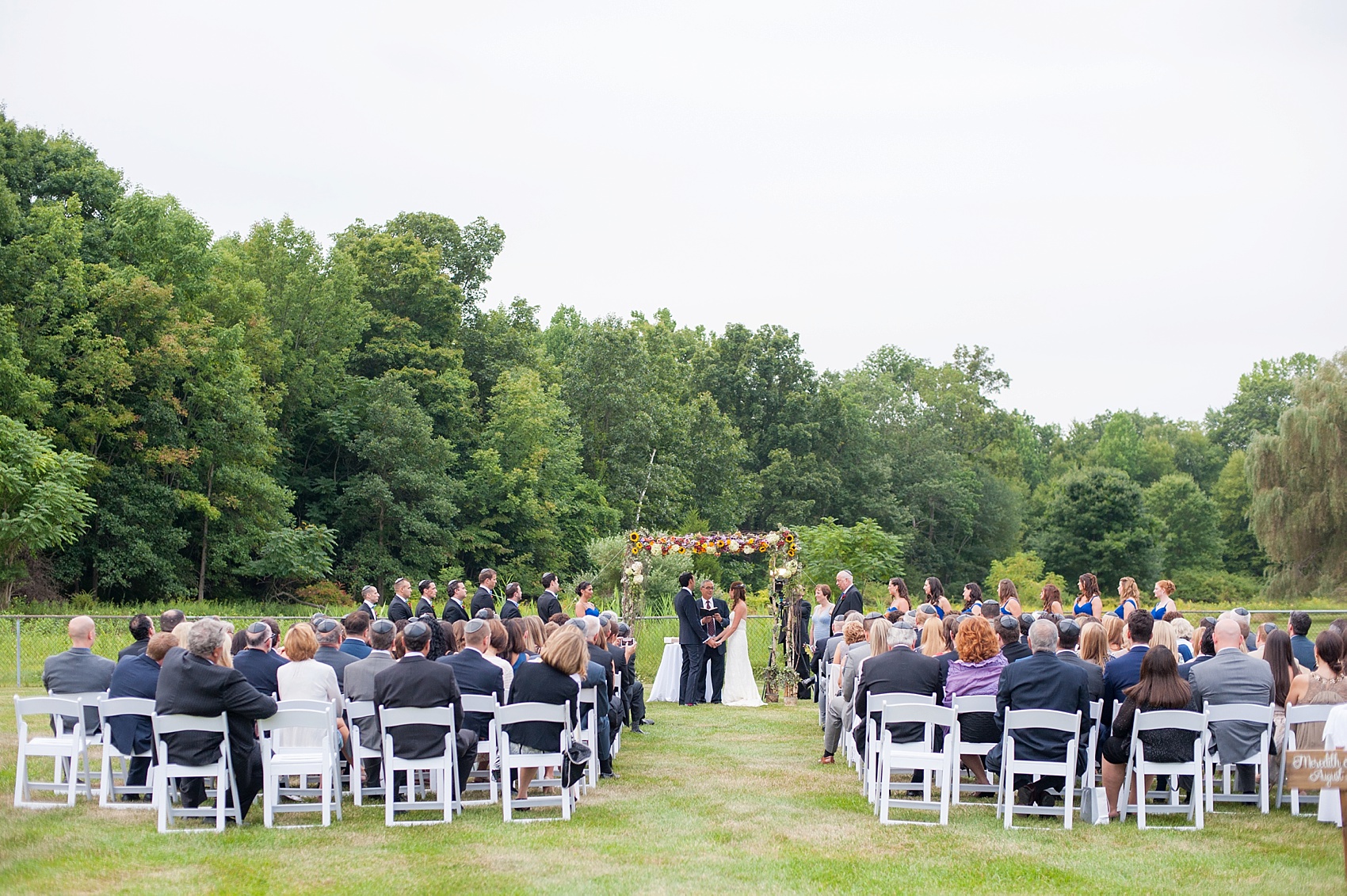 Perona Farms wedding photos outdoor ceremony for a colorful rustic summer celebration. Pictures by New Jersey photographer Mikkel Paige Photography.