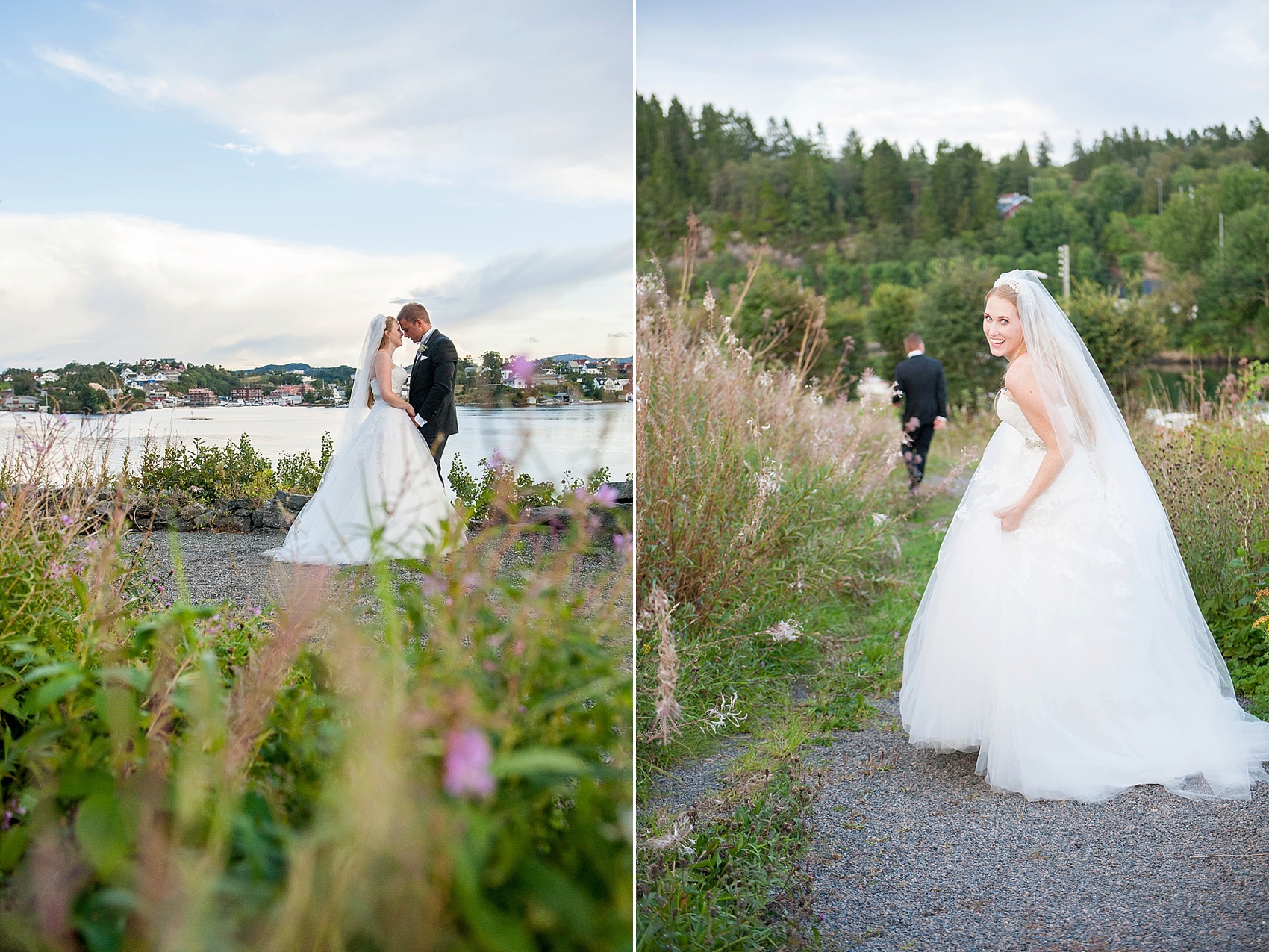 Wedding photos in Alvoen and Bergen, Norway. Destination photographer Mikkel Paige Photography.