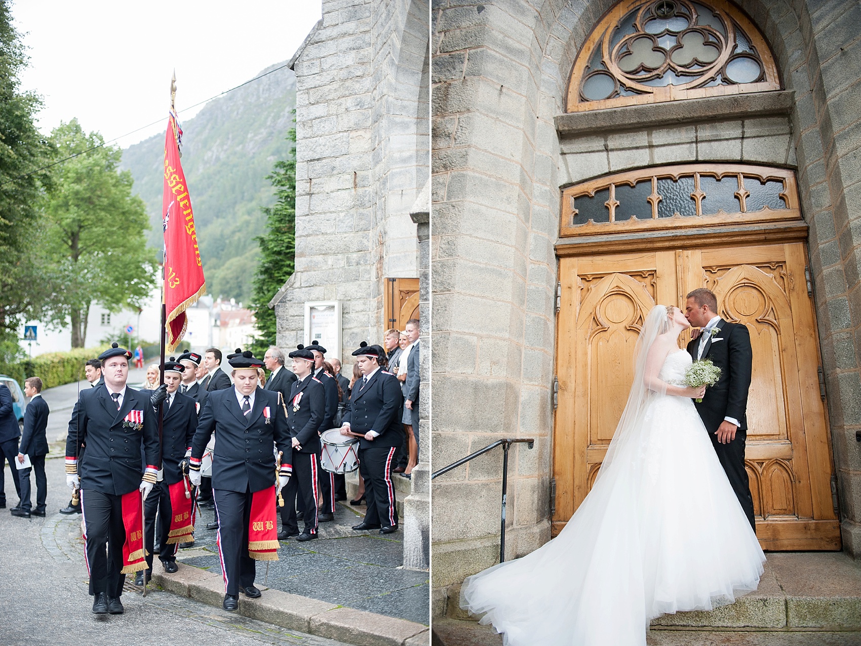 Wedding ceremony photos in Bergen, Norway. Destination photographer Mikkel Paige Photography.