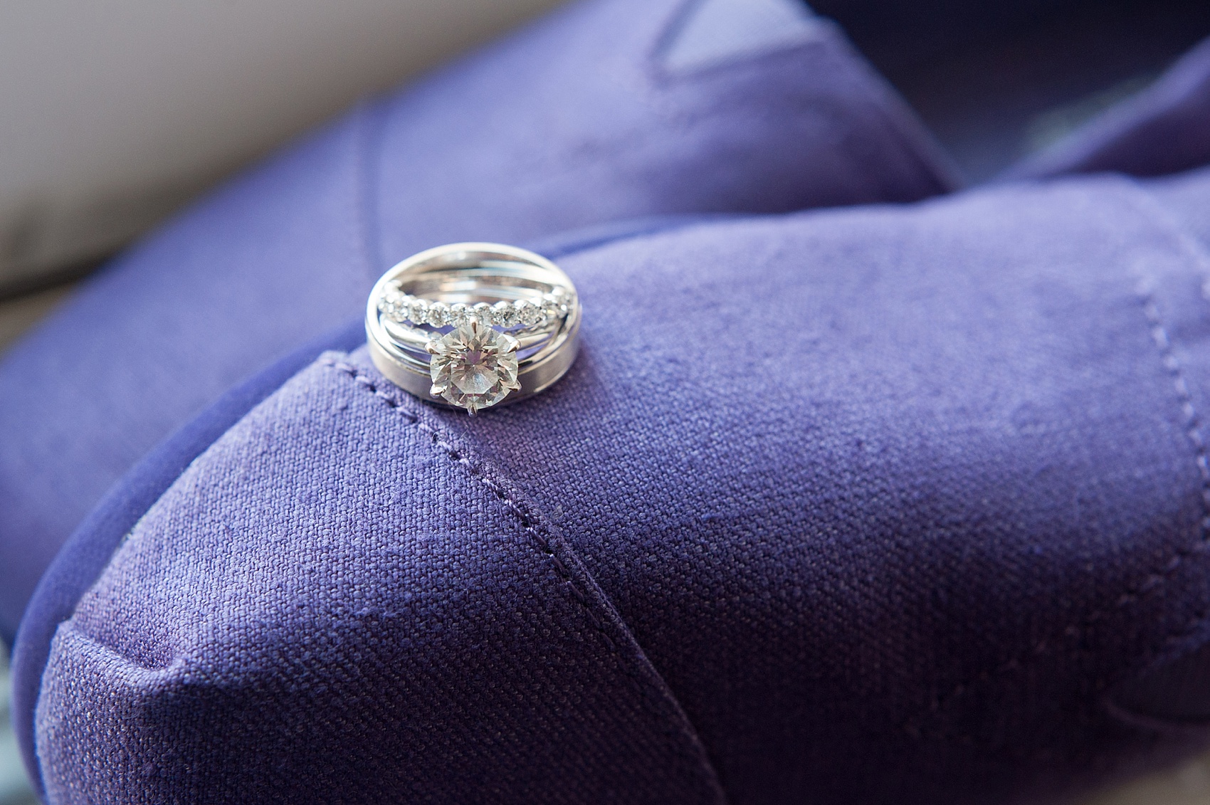 Ring photo for downtown Cincinnati, Ohio wedding at The Center. Photos by Mikkel Paige Photography.