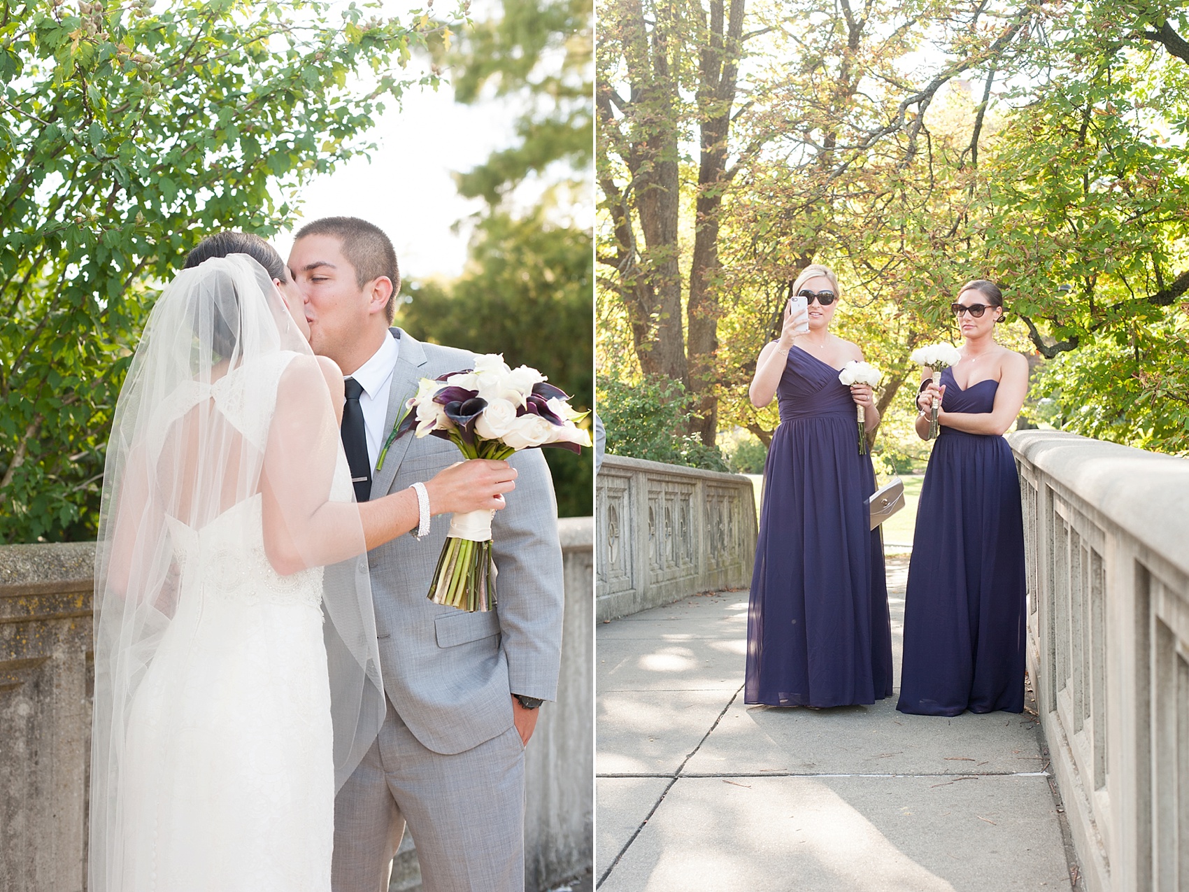 First look at Eden Park for downtown Cincinnati, Ohio wedding at The Center. Photos by Mikkel Paige Photography.