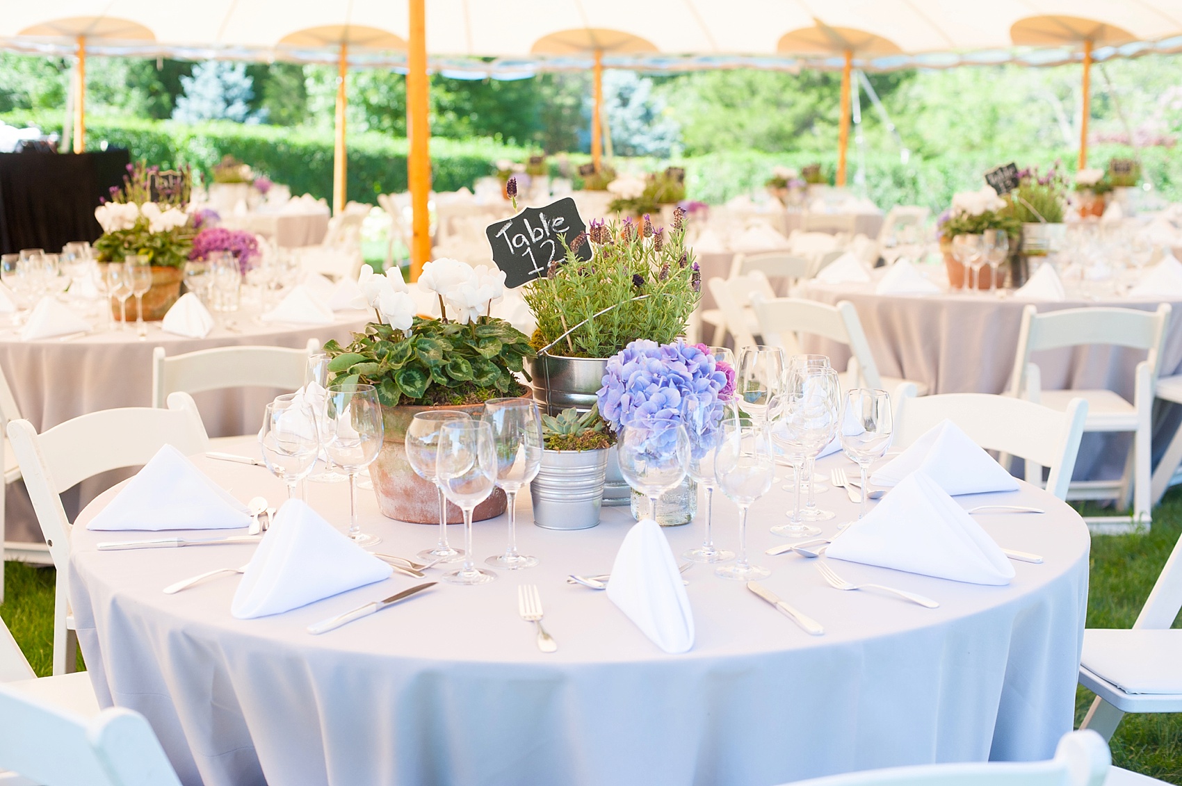 Same sex Hamptons wedding, tented on grass lawn. Photos by NYC photographer, Mikkel Paige Photography.