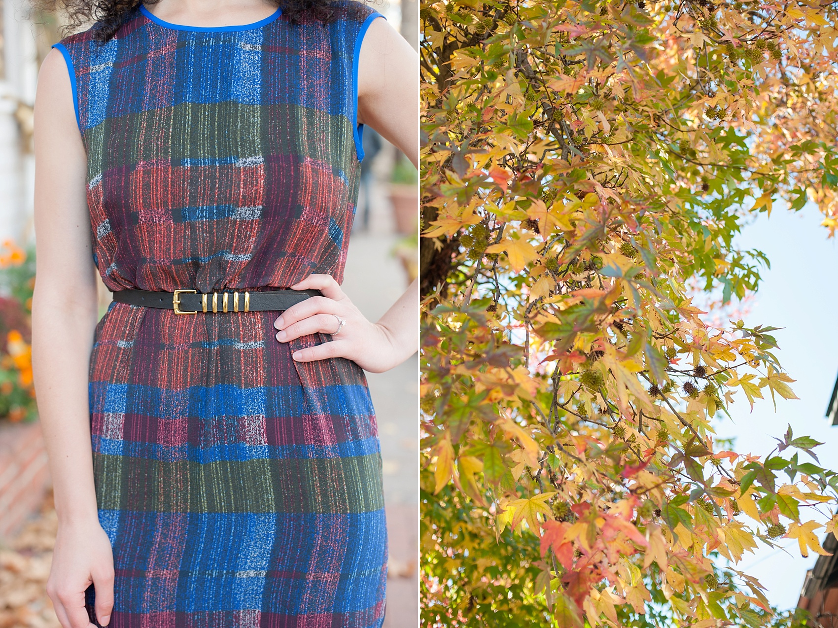 Fall engagement session outfit. New Hope, PA historic train station. Photos by Mikkel Paige Photography. 
