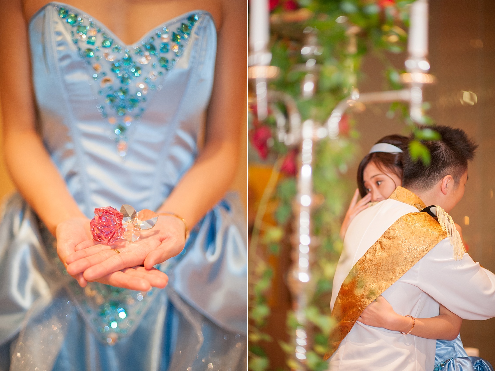Prince Charming and Cinderella for a Disney proposal at Le Bernadin captured by Mikkel Paige, New York City wedding photographer. Coordination by Brilliant Event Planning.