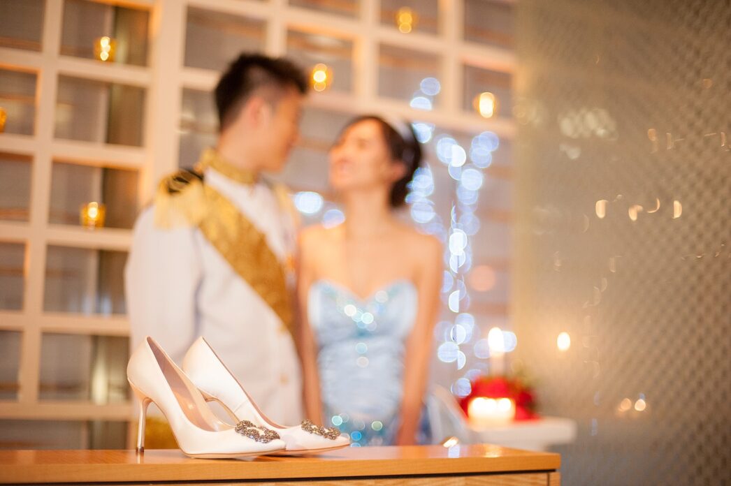 A Disney Cinderella proposal with candlelight and champagne at Le Bernadin captured by Mikkel Paige, New York City wedding photographer. Coordination by Brilliant Event Planning.