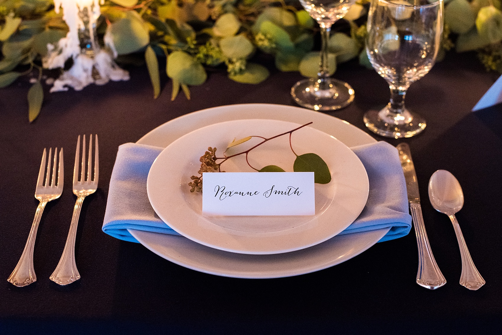 Raleigh North Carolina wedding photographer Mikkel Paige visits Merrimon-Wynne bridal event, featuring Party Reflections rentals and Simply Elegant Floral Design. Calligraphy by One and Only. 