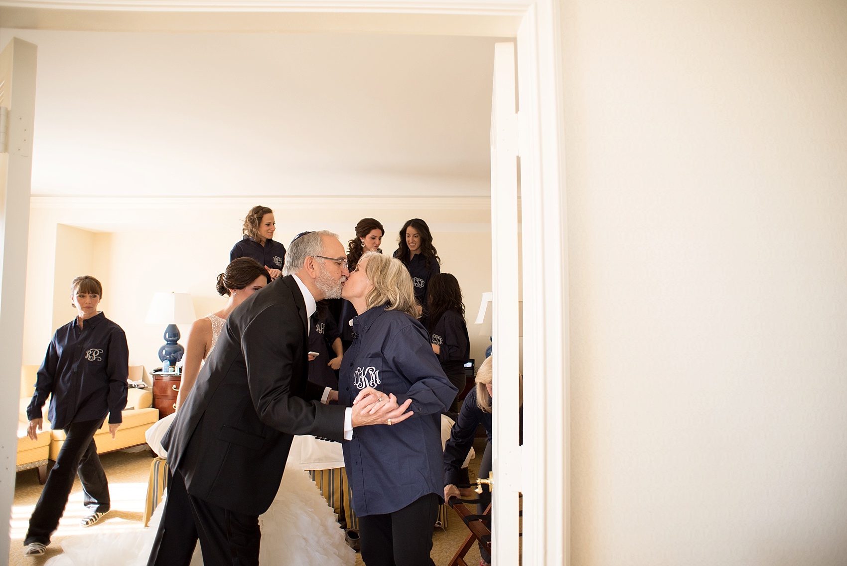 Washington, DC wedding photos by Mikkel Paige. First look with a father of the bride and his daughter for a Presidents Weekend wedding at The Ritz Carlton, Pentagon City.