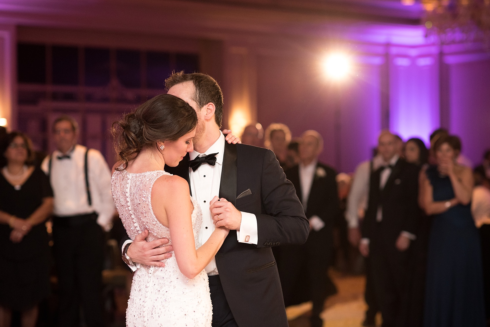 Washington, DC wedding photos by Mikkel Paige. The bride and groom's first dance at The Ritz Carlton, Pentagon City.