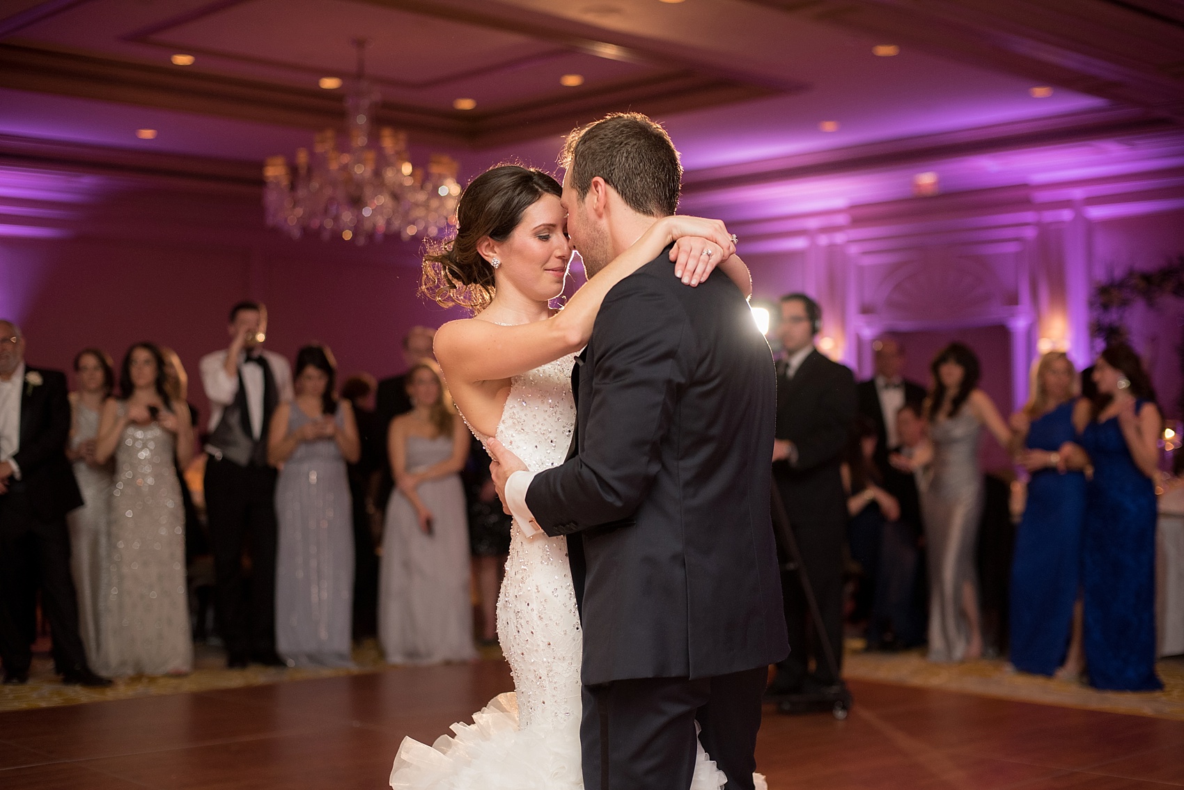 Washington, DC wedding photos by Mikkel Paige. The bride and groom's first dance at The Ritz Carlton, Pentagon City.