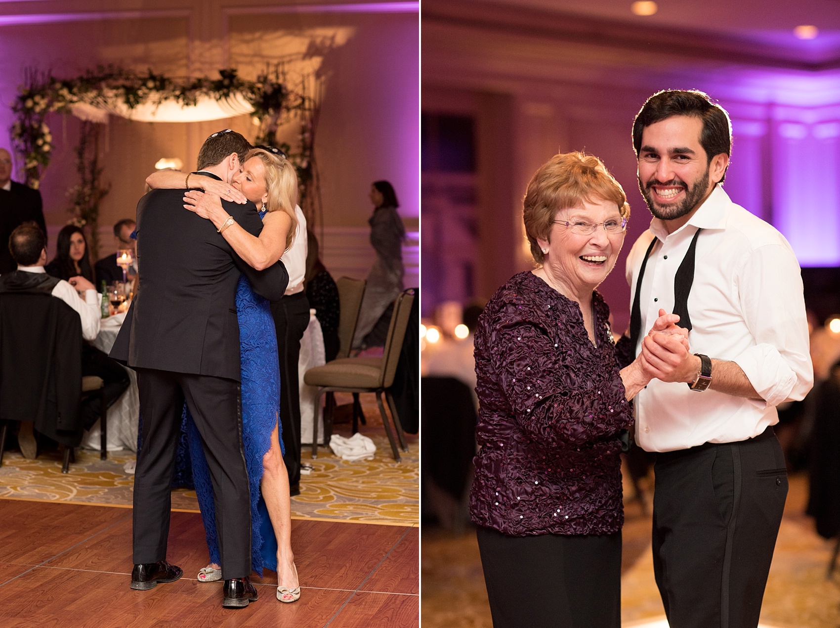 Washington, DC wedding photos by Mikkel Paige. The groom and his mom for a mother son dance at The Ritz Carlton, Pentagon City.