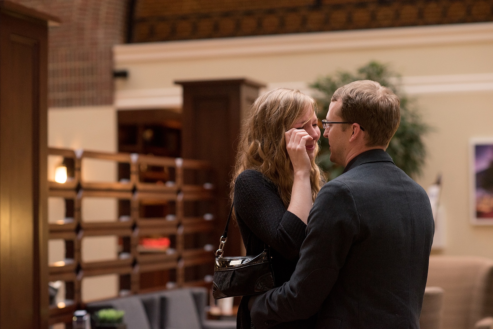 Raleigh wedding photographer, Mikkel Paige Photography, captures downtown #proposal at the Sheraton hotel. 