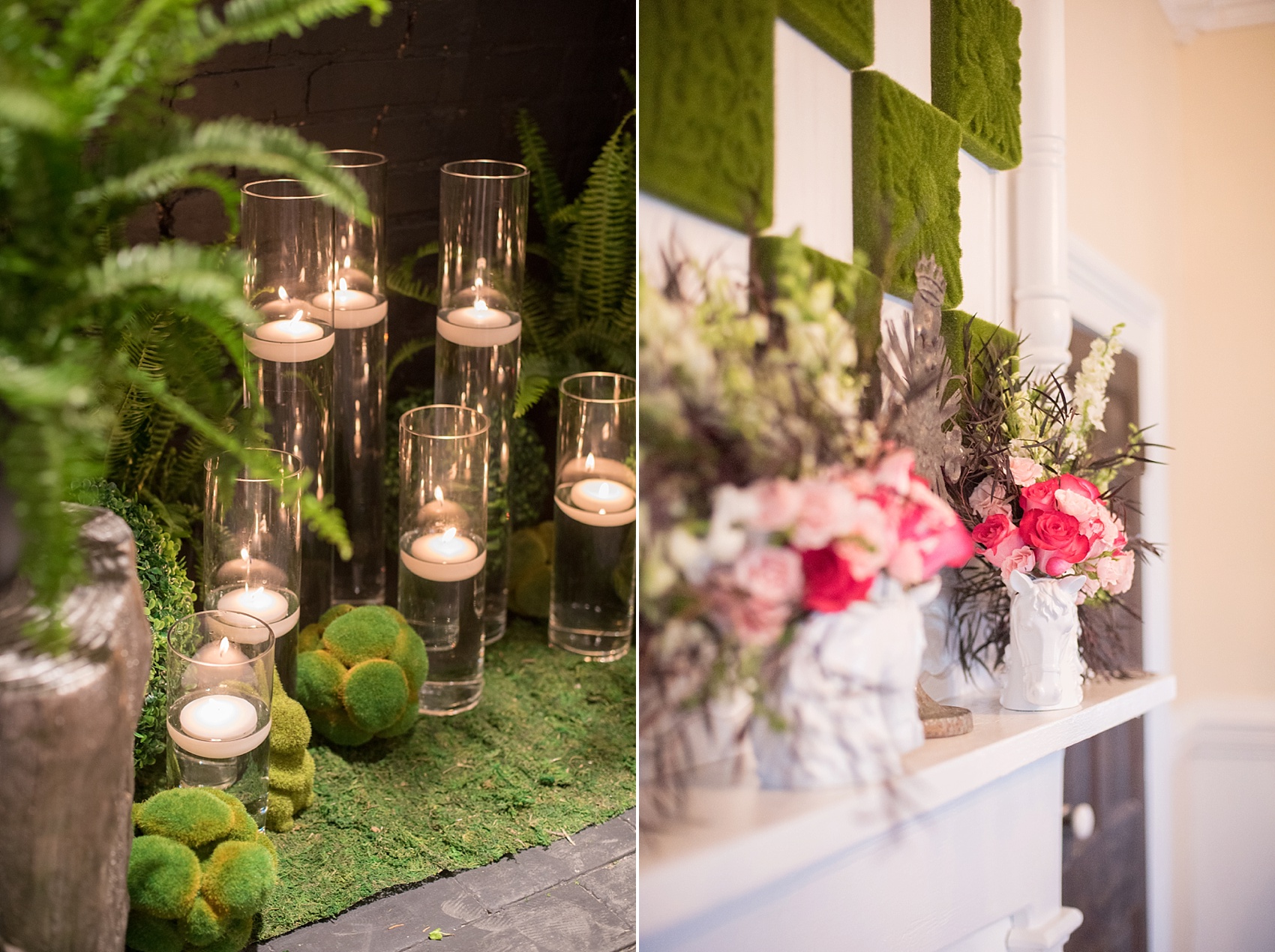 Raleigh wedding photographer Mikkel Paige captures Mim's House opening night, with an Alice in Wonderland theme and floral arrangements by Eclectic Sage.