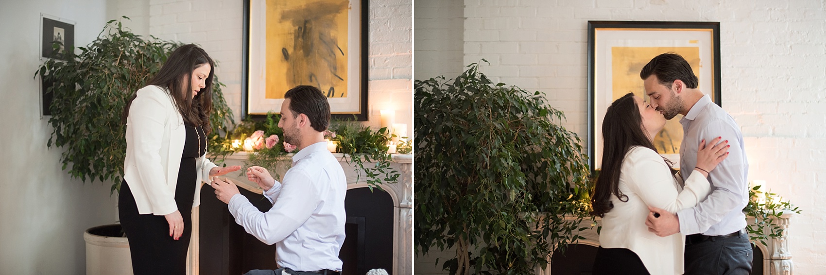 NYC Proposal in Chelsea, Haven's Kitchen. Photos by NYC wedding photographer Mikkel Paige.