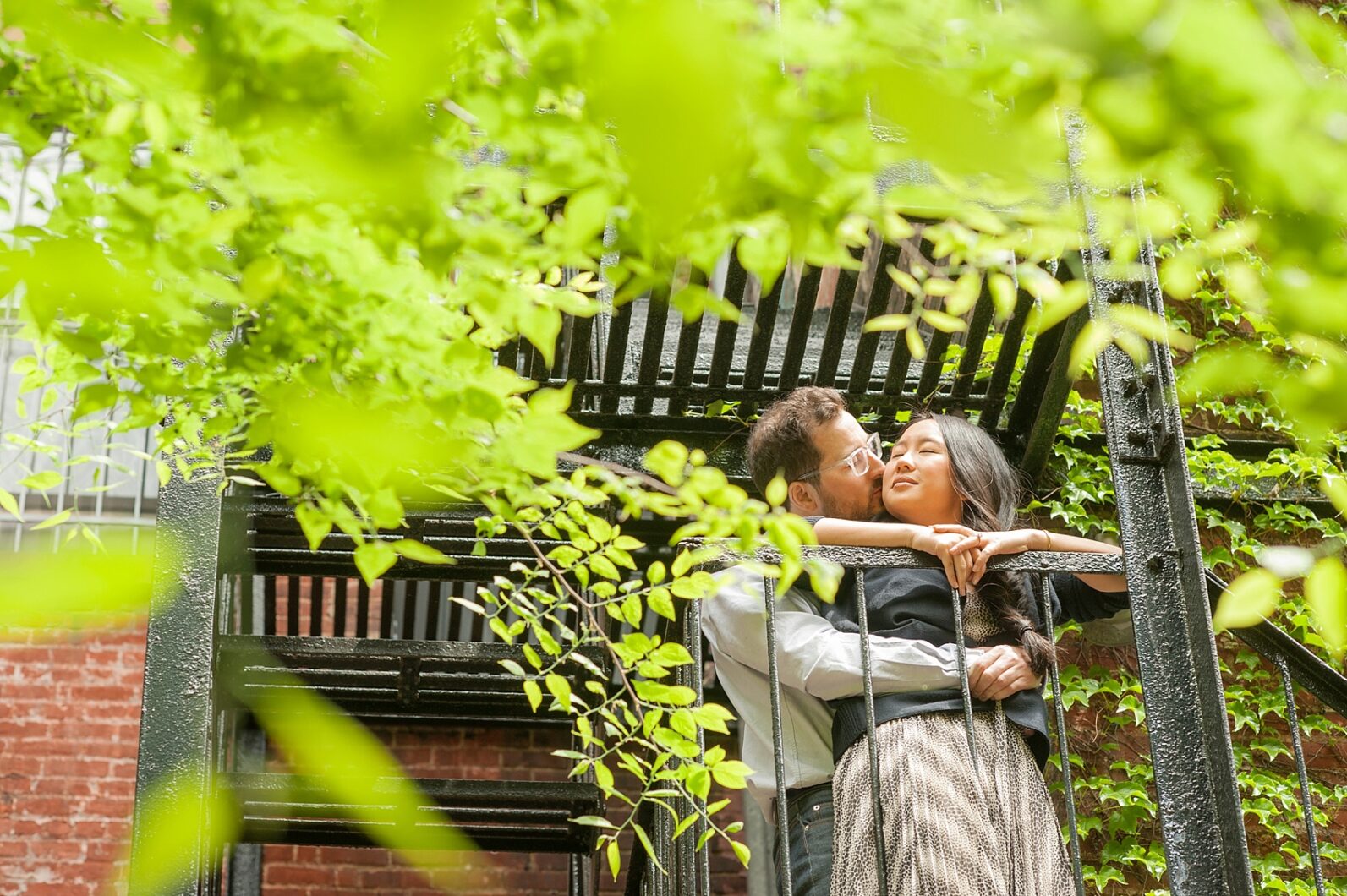 Spring Central Park engagement session. Photos by NYC wedding photographer, Mikkel Paige Photography.