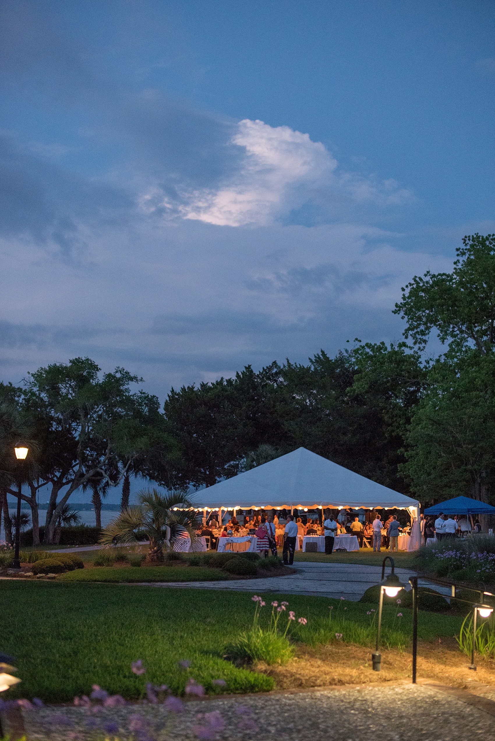 Tented southern wedding reception at Haig Point in South Carolina, off the coast of Hilton Head. Photos by Mikkel Paige Photography.