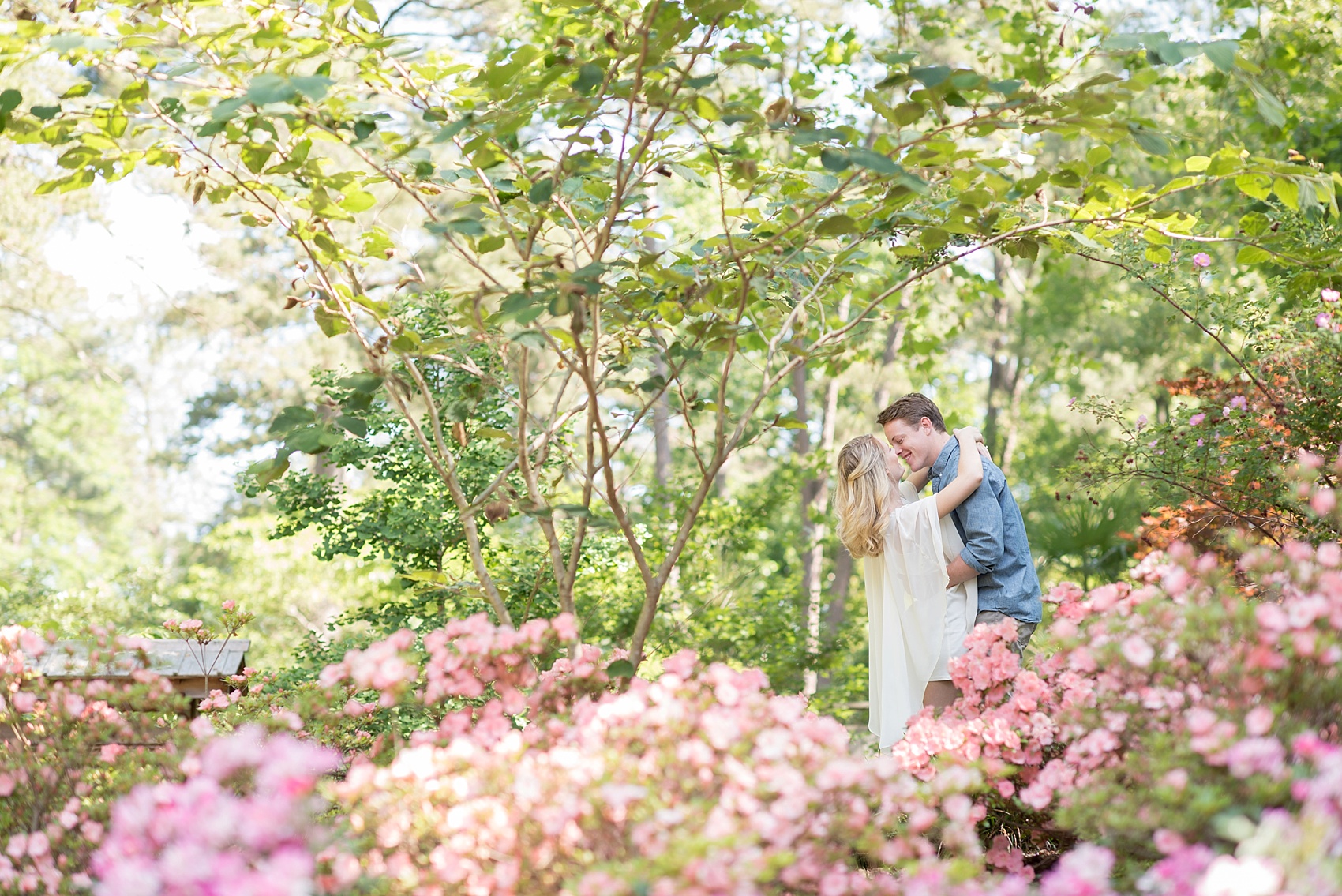 Duke Gardens engagement photos in Durham, North Carolina. Photos by Raleigh wedding photographer, Mikkel Paige Photography.