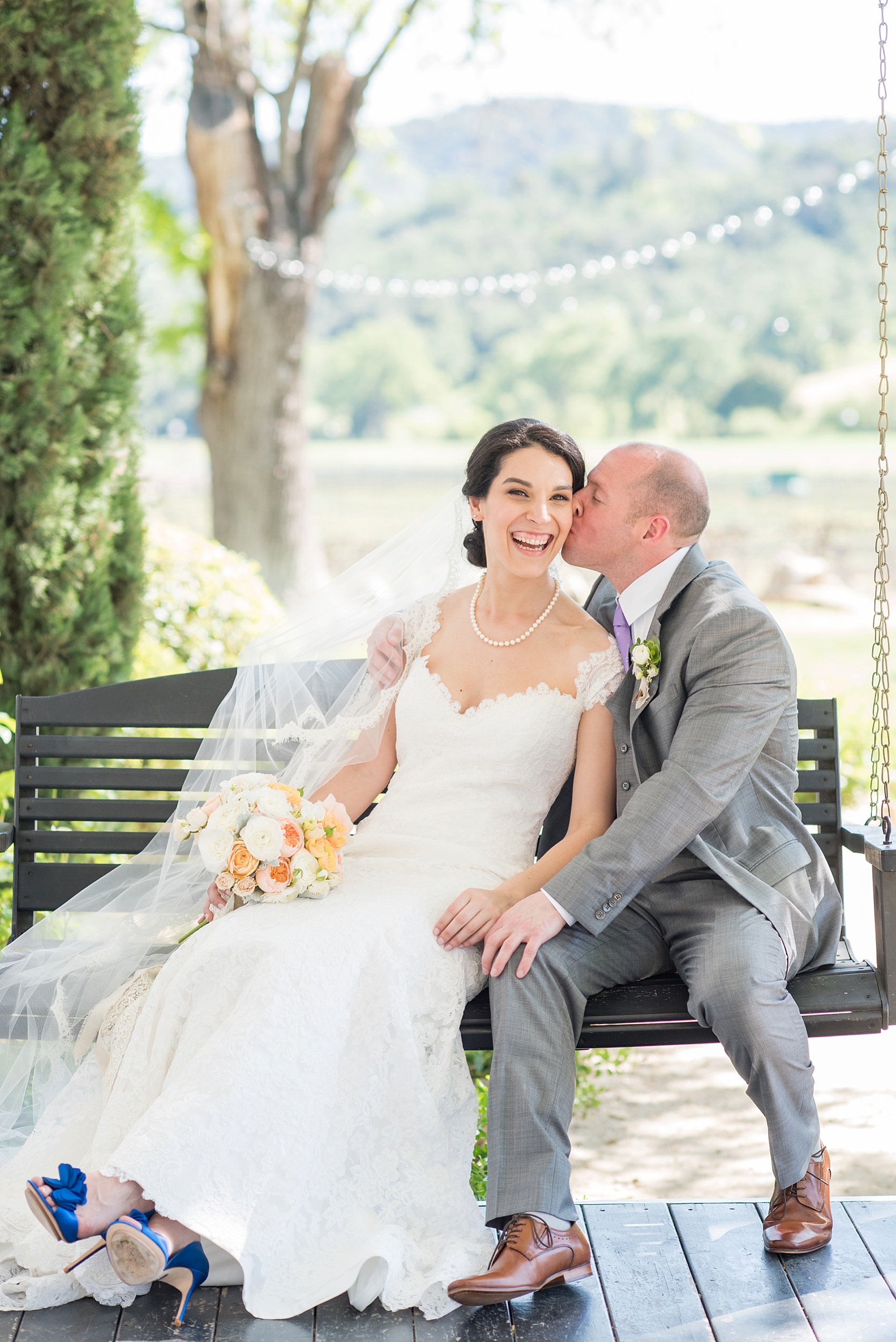 Vineyard elopement, bride and groom photos, with Mikkel Paige, destination wedding photographer. Held at HammerSky Vineyard, south of San Francisco.