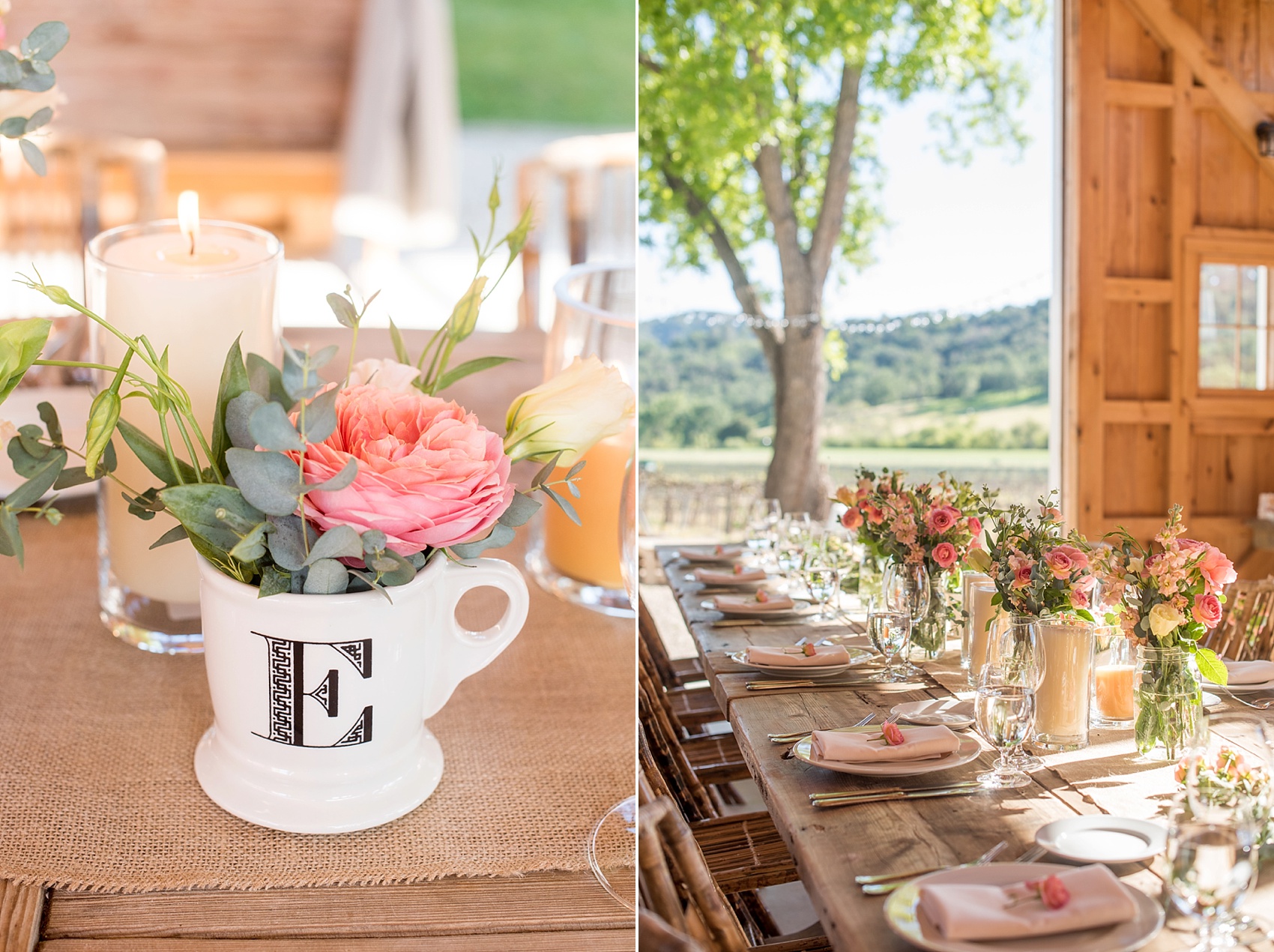 Spring vineyard elopement with pink flowers and barn reception. Photos by Mikkel Paige, destination wedding photographer. Held at HammerSky Vineyard, south of San Francisco. 