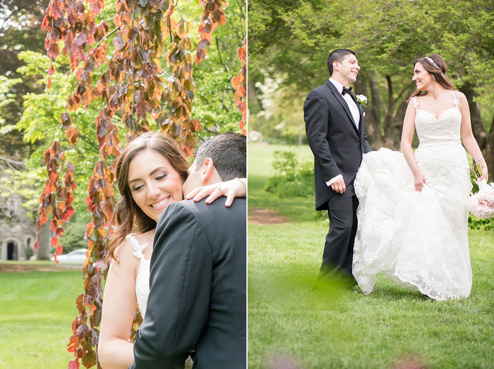 Bride and groom photos at a Skylands Manor wedding. Images by Mikkel Paige Photography, NJ wedding photographer.