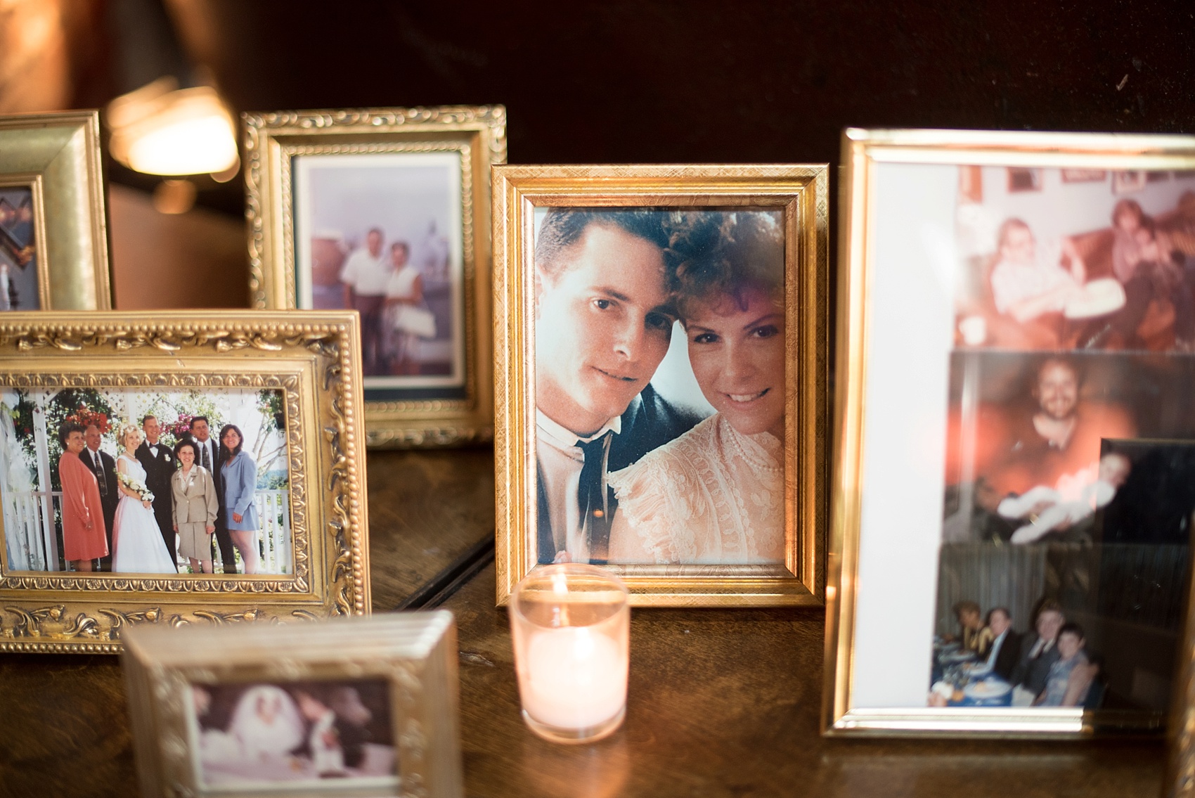 Rustic romantic My Moon Brooklyn, Williamsburg NYC, intimate wedding with old family photos. Photos by Mikkel Paige Photography.