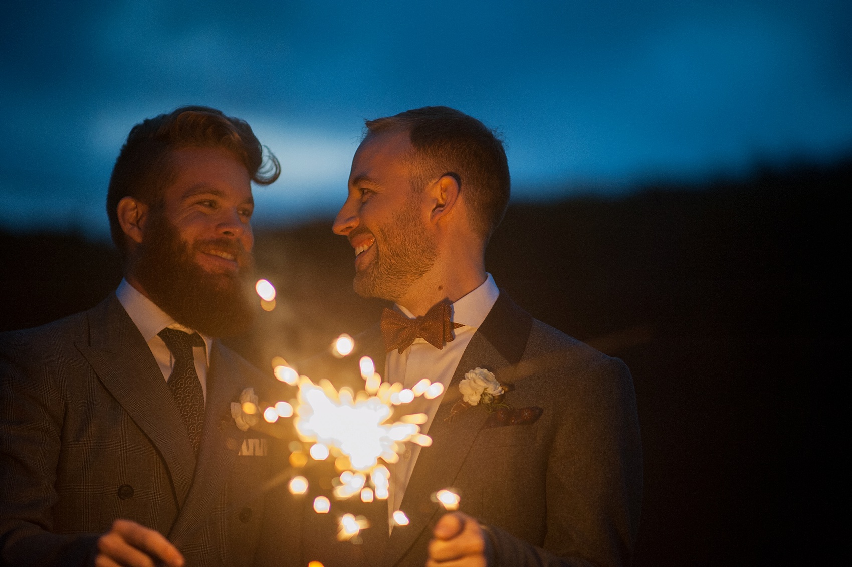 Fourth of July wedding - sparkler photo ideas by Mikkel Paige Photography, Raleigh wedding photographer.