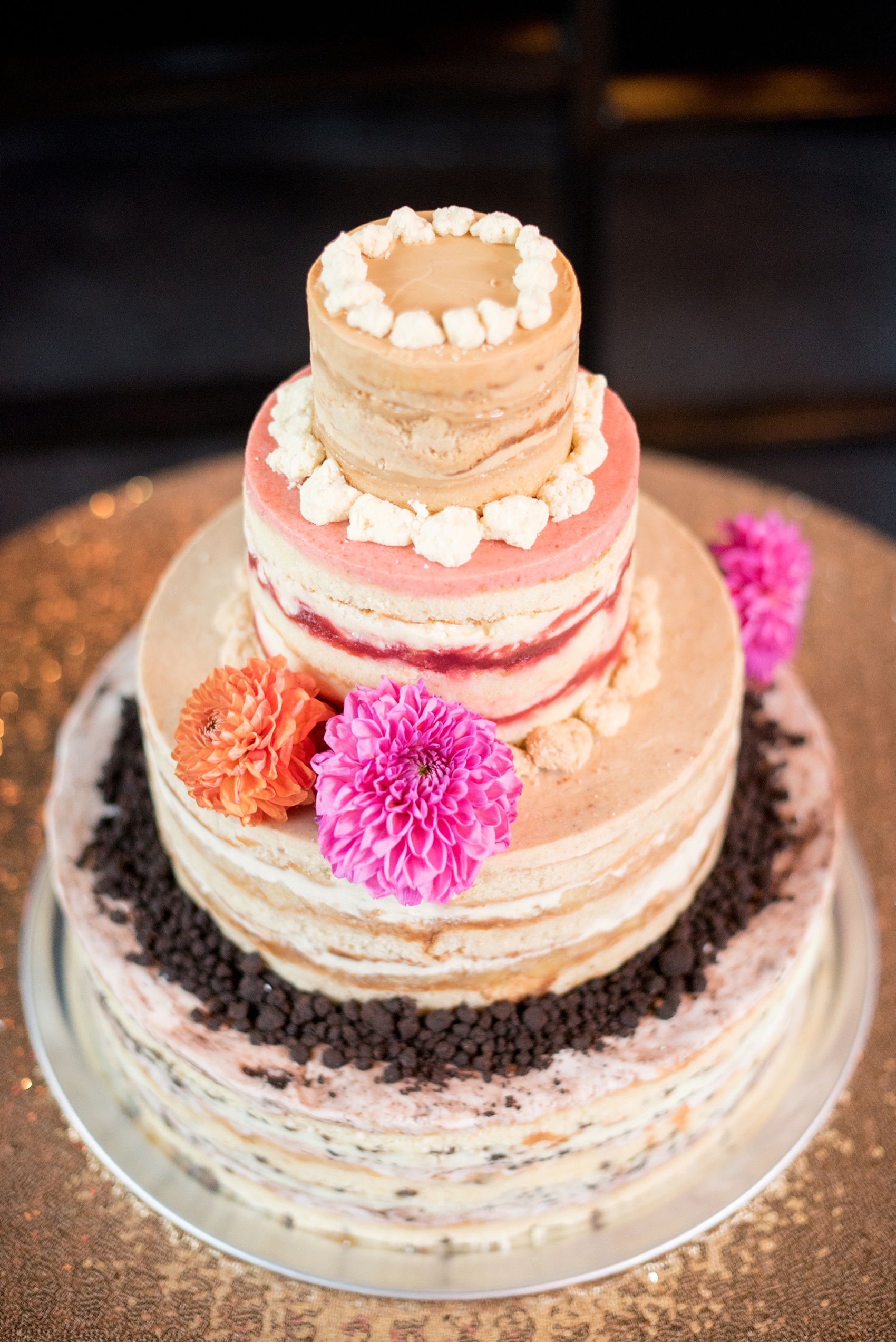 501 Union lesbian wedding in Brooklyn, NY. Photos by Mikkel Paige Photography, planning by Ashley M Chamblin. Exposed Cake by Momofuku. 