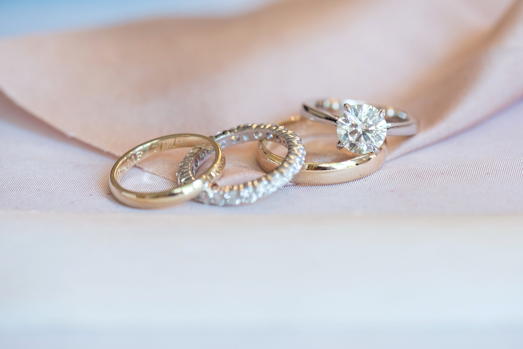 Ring shots for a Pearl River Hilton wedding photos. Images by Mikkel Paige Photography, NYC wedding photographer.