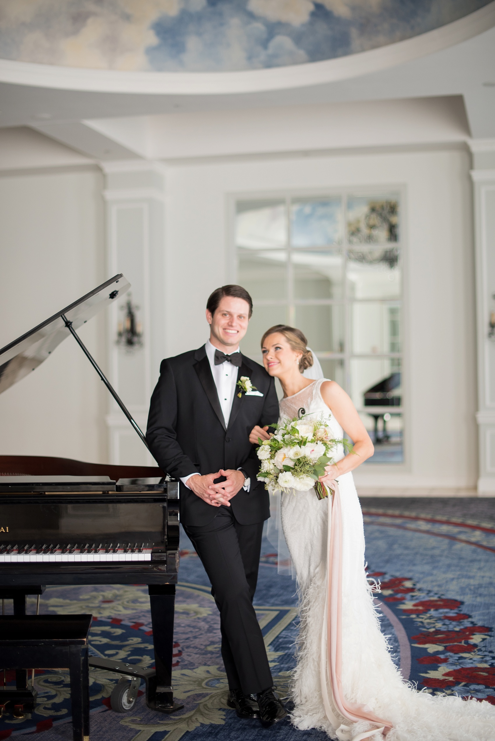 Pearl River Hilton wedding photos of bride and groom. Images by Mikkel Paige Photography, NYC wedding photographer.