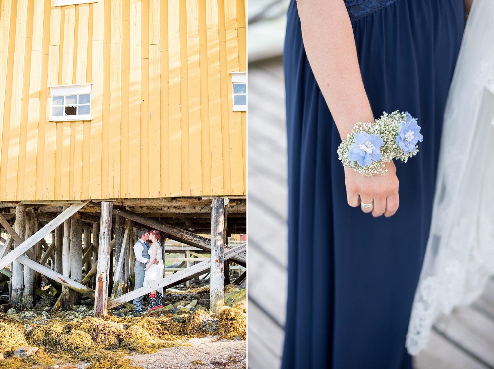 Norway wedding photos by Mikkel Paige Photography, destination wedding photographer. Bride and groom waterfront photos.