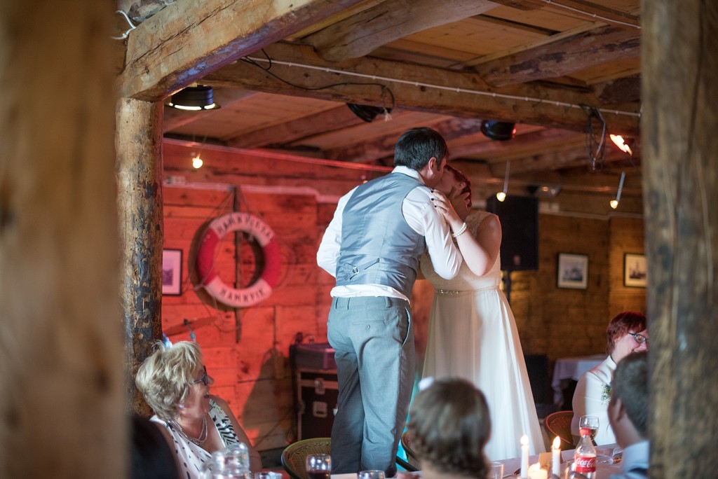 Norway wedding photos by Mikkel Paige Photography, destination wedding photographer. Waterfront dinner in the north of Norway.