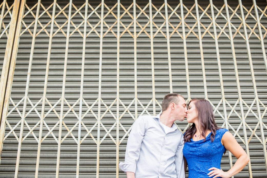 Downtown Raleigh urban industrial engagement photos by Mikkel Paige Photography.