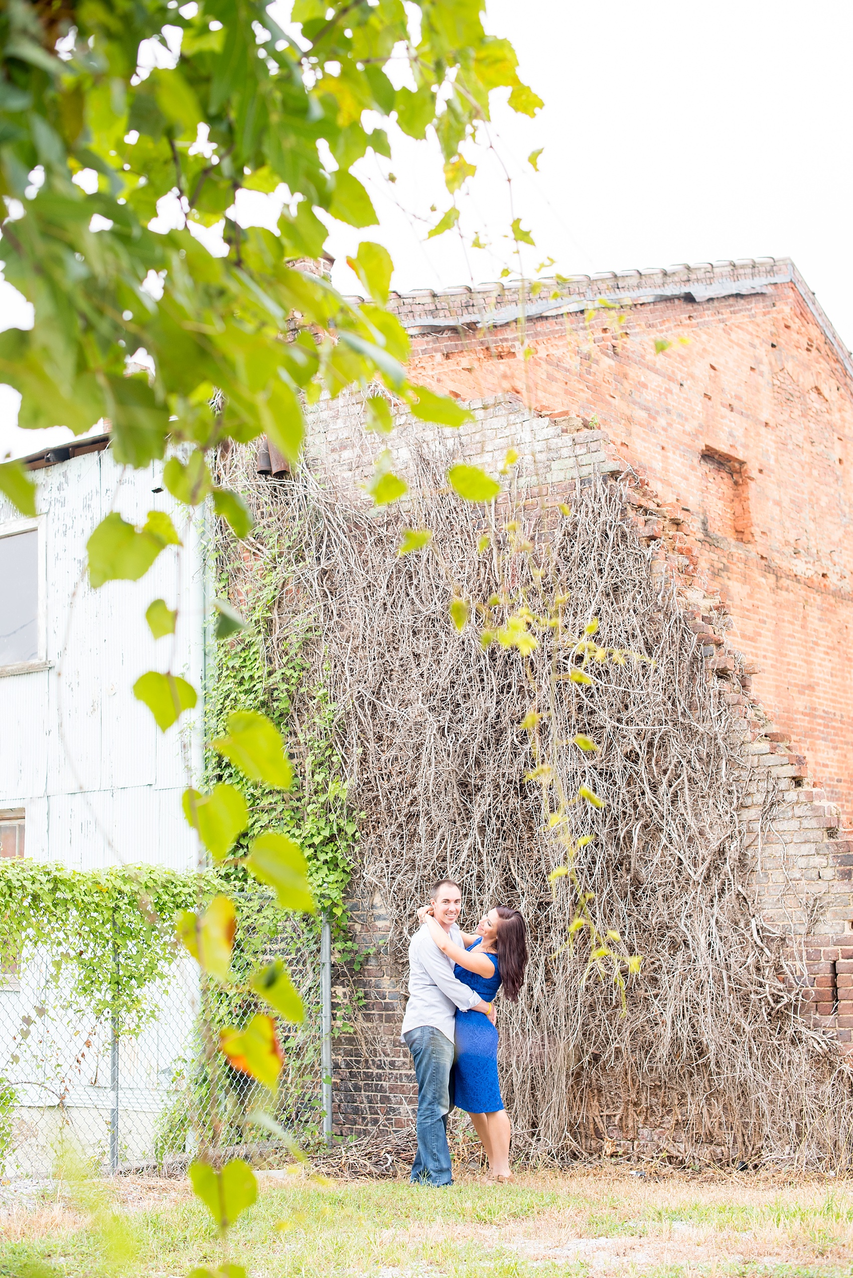 Downtown Raleigh urban industrial engagement photos by Mikkel Paige Photography.