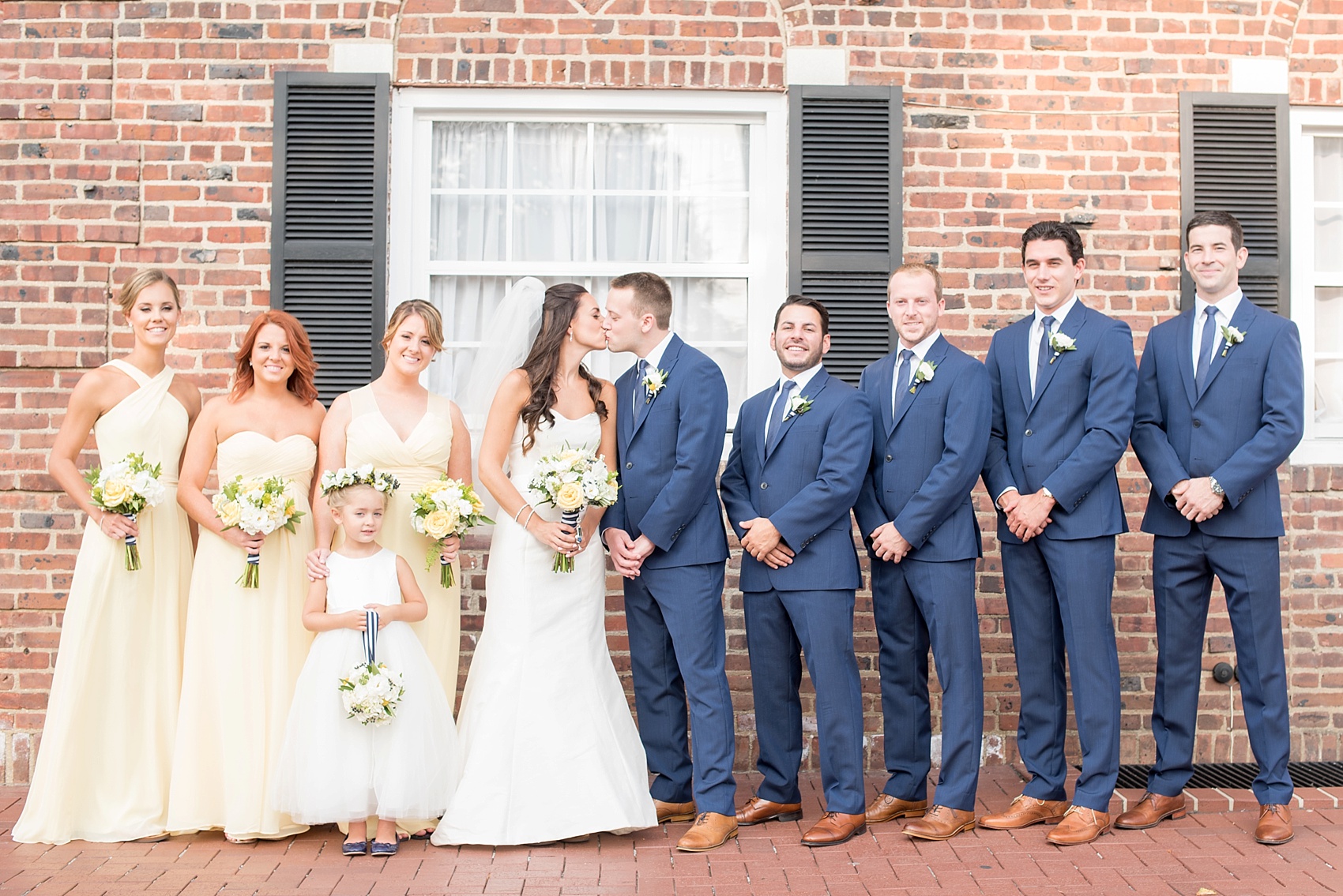 Pam and Sean’s wedding at Molly Pitcher Inn was a gorgeous navy blue and wh...