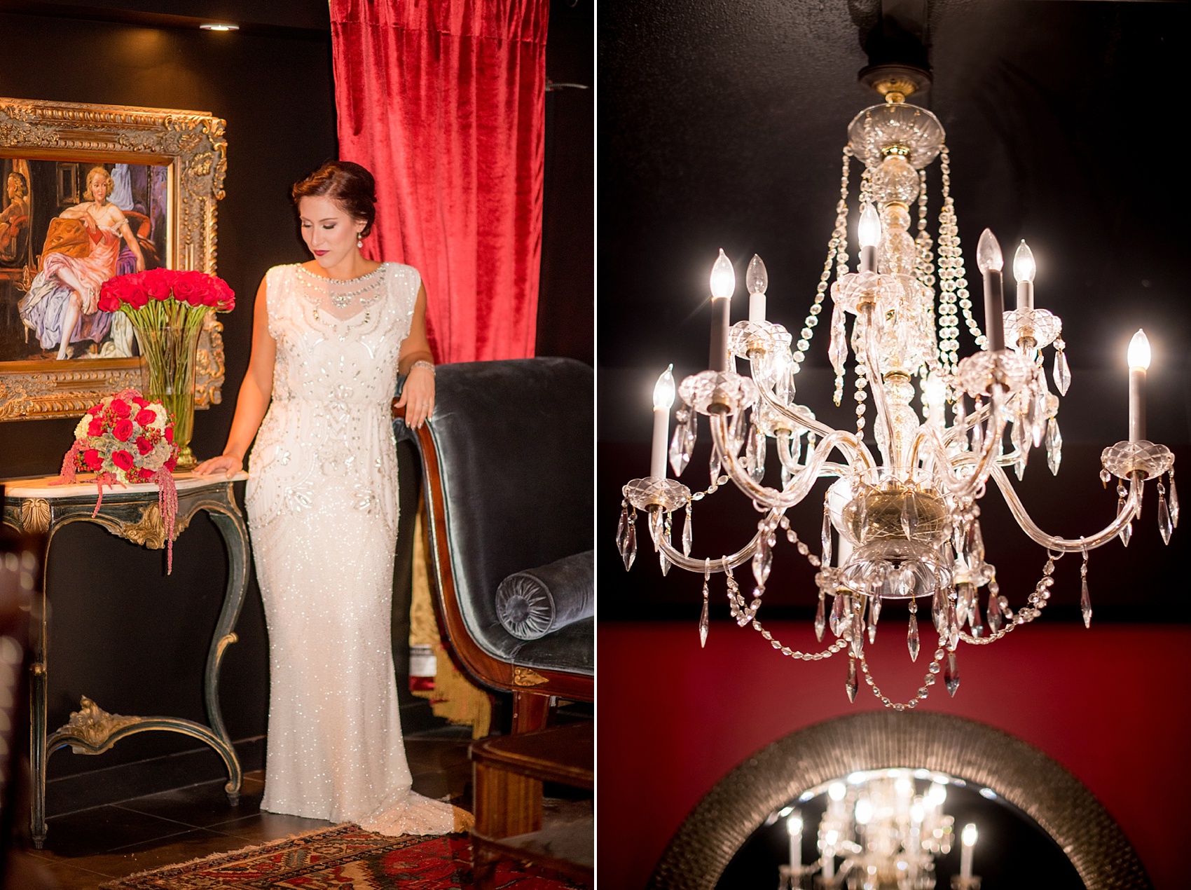 Downtown Raleigh jazz club bridal session by Mikkel Paige Photography. 