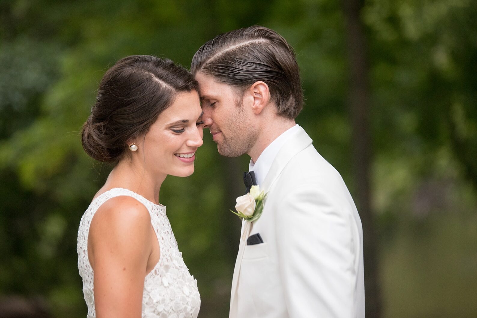 Bride and groom at The Riverview, Connecticut. Images by NYC wedding photographer Mikkel Paige Photography.