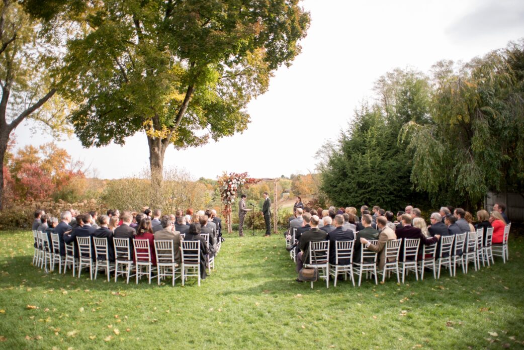 Crabtree Kittle's House wedding in NY. Images by Mikkel Paige Photography for a gay fall wedding.