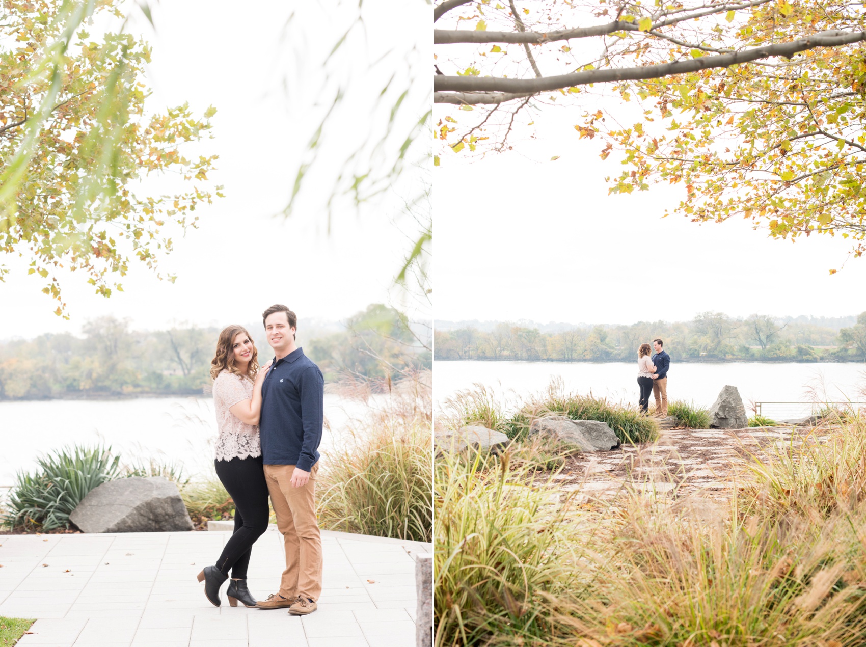 DC Navy yard fall engagement session by Mikkel Paige Photography.